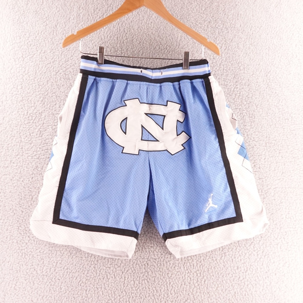 Just Don Jordan North Carolina Tar Heels Shorts University Blue Argyle Mens XL